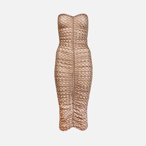 Miaou Renzo Dress in Nude Monogram